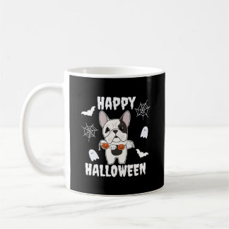 Fransk Bulldog Happy halloween Hund Costume Kaffemugg
