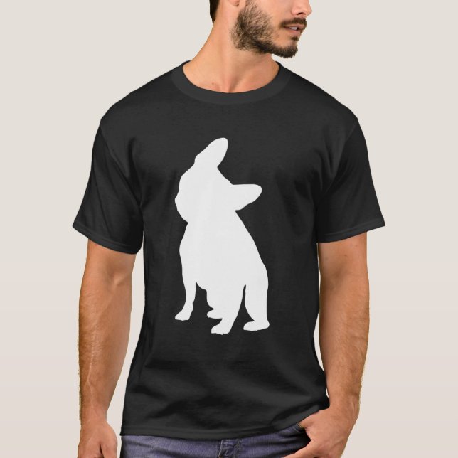 Fransk Bulldog Head-Tilt T Shirt (Framsida)