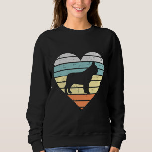 Fransk Bulldog Heart Sunset Retro Frenchie Hund Lo T Shirt