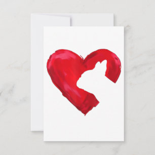 Fransk Bulldog Heart Valentines day Hund älskare OSA Kort