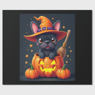 Fransk Bulldog Heksa Pumpa Halloween Herr Kvinnor Presentpapper