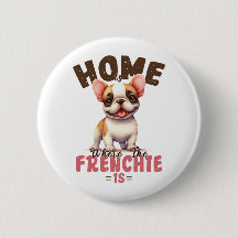 Fransk Bulldog Hemma Är Där Frenchien Är
