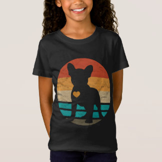 fransk bulldog hjärtdesign frenchie t shirt