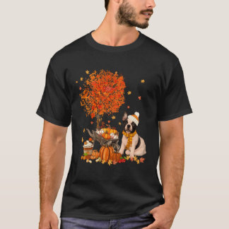 Fransk Bulldog Hösthönspumpning Lastbil Mappe Tha T Shirt