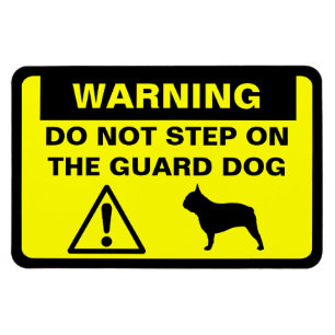 Fransk Bulldog Humous Guard Hund Warning Magnet