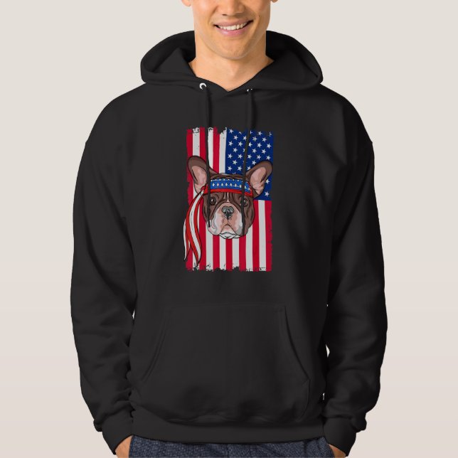 Fransk Bulldog Hund 1 Hoodie (Framsida)