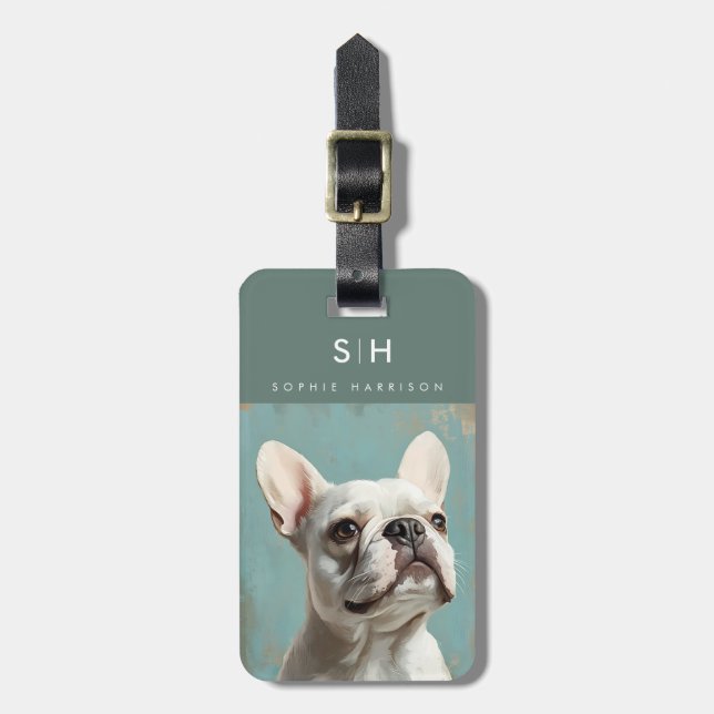 Fransk Bulldog Hund Bagagebrickor (Vertikal Framsida)