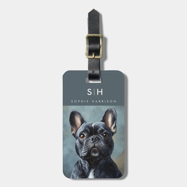 Fransk Bulldog Hund Bagagebrickor (Vertikal Framsida)
