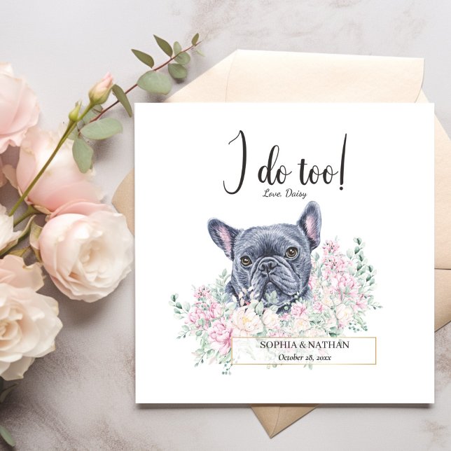 Fransk Bulldog Hund Cocktail Napkins Pappersservett (Skapare uppladdad)