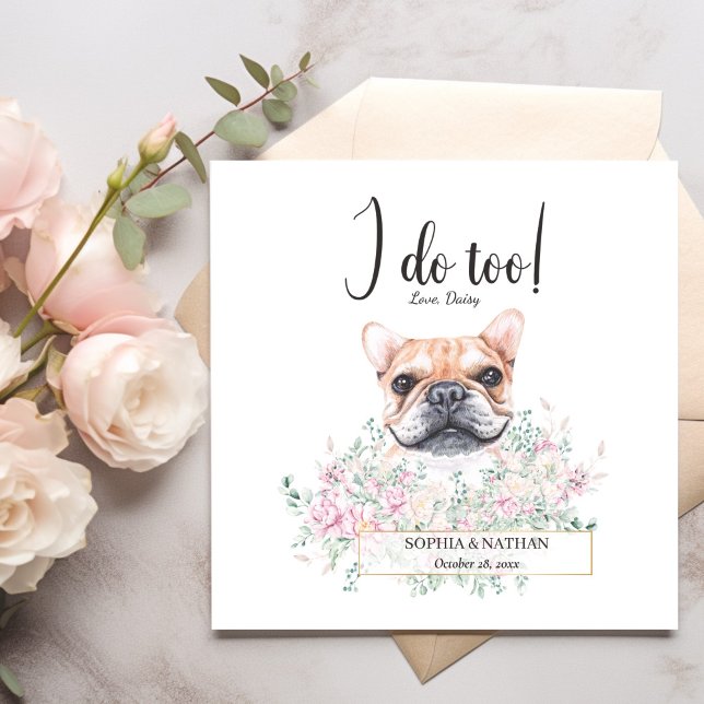 Fransk Bulldog Hund Cocktail Napkins Pappersservett (Skapare uppladdad)