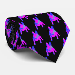 Fransk Bulldog Hund Cute Rosa Blue Silhouette Blac Slips