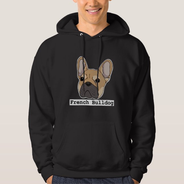 Fransk Bulldog-Hund Hoodie (Framsida)
