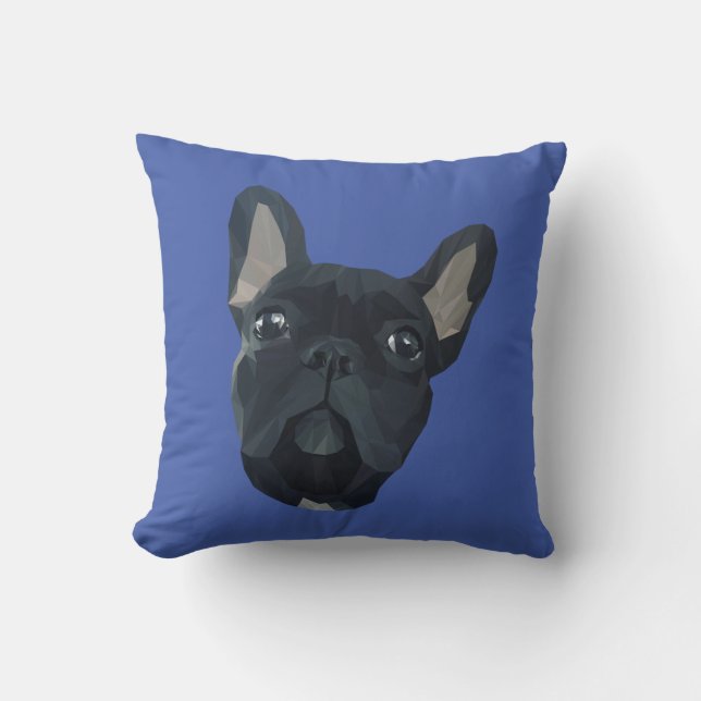 Fransk Bulldog Hund Husdjur Djur Kudde (Framsida)
