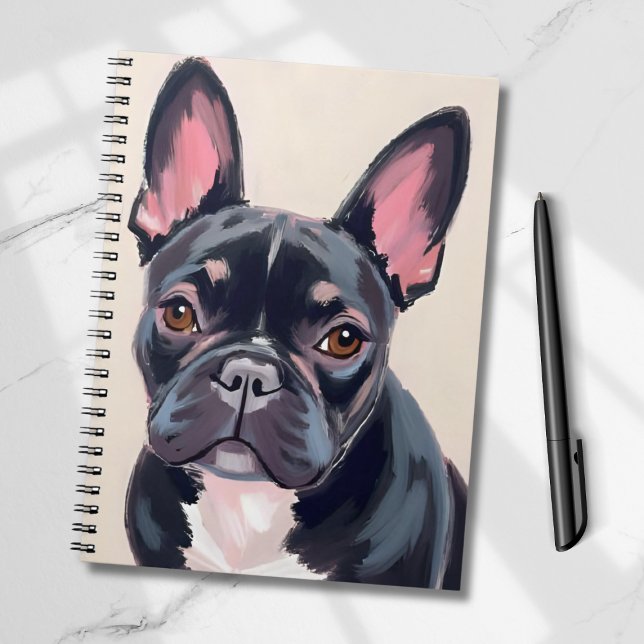 Fransk Bulldog | Hund Husdjur Målning Anteckningsbok (Skapare uppladdad)