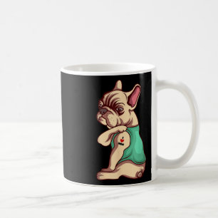 Fransk Bulldog Hund I Kärlek Mamma Tattoo Älskare Kaffemugg