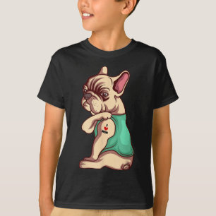 Fransk Bulldog Hund I Kärlek Mamma Tattoo Älskare  T Shirt