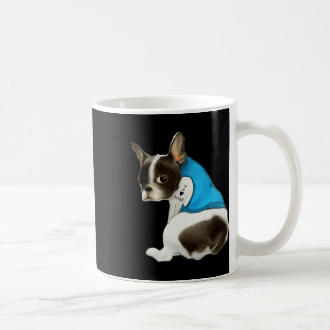 Fransk-bulldog Hund I Kärlek Mamma Tattoo Fransk-b Kaffemugg (Höger)