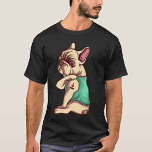 Fransk Bulldog Hund I Kärlek Mamma Tattoo T Shirt