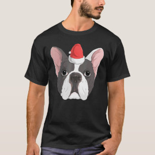 Fransk Bulldog Hund jultomten X Mas Frenchie T Shirt