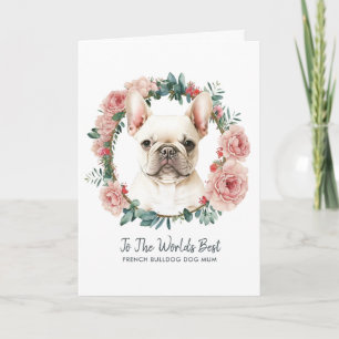 Fransk Bulldog Hund Mamma Mors Dag Helgkort