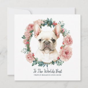 Fransk Bulldog Hund Mamma Mors Dag Julkort