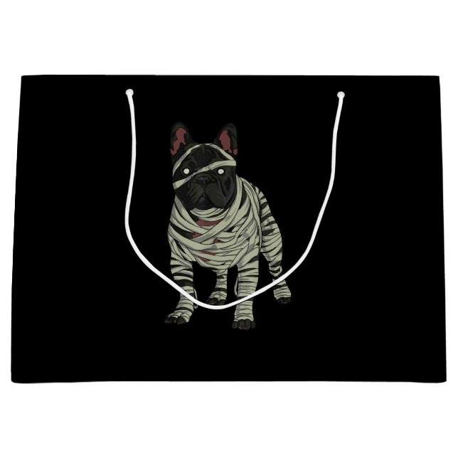 Fransk Bulldog Hund Mummy Halloween Gift (Framsidan)