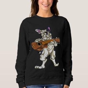 Fransk Bulldog Hund Music Guitarist Baid Bass G T Shirt