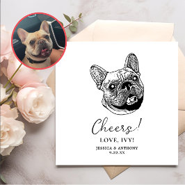 Fransk Bulldog Hund Personlig Cheers Pappersservett