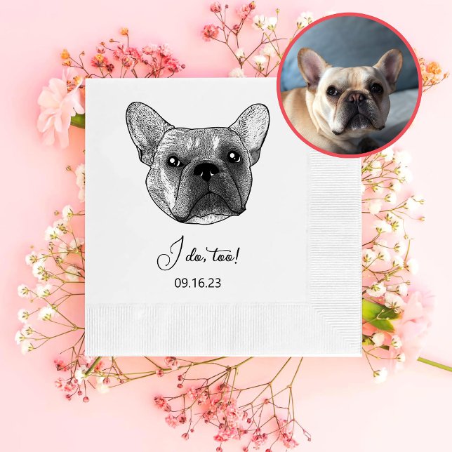 Fransk Bulldog Hund Personlig I gör också Pappersservett (Skapare uppladdad)