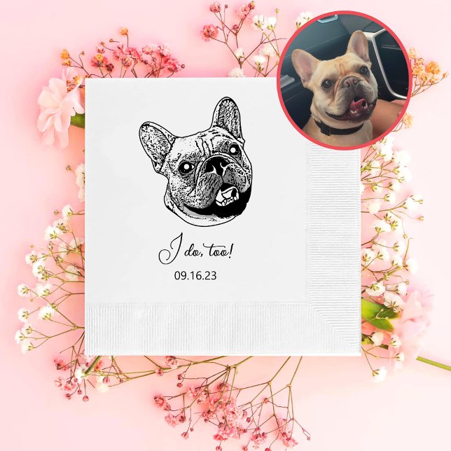 Fransk Bulldog Hund Personlig I gör också Pappersservett (Skapare uppladdad)