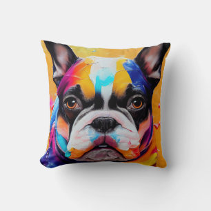 Fransk Bulldog Hund Pet Cute Adsible Animal Compan Kudde