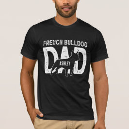 Fransk Bulldog Hund Puppy Pappa T Shirt