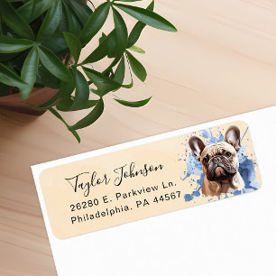 Fransk Bulldog Hund Returadressetikett Returadress Etikett
