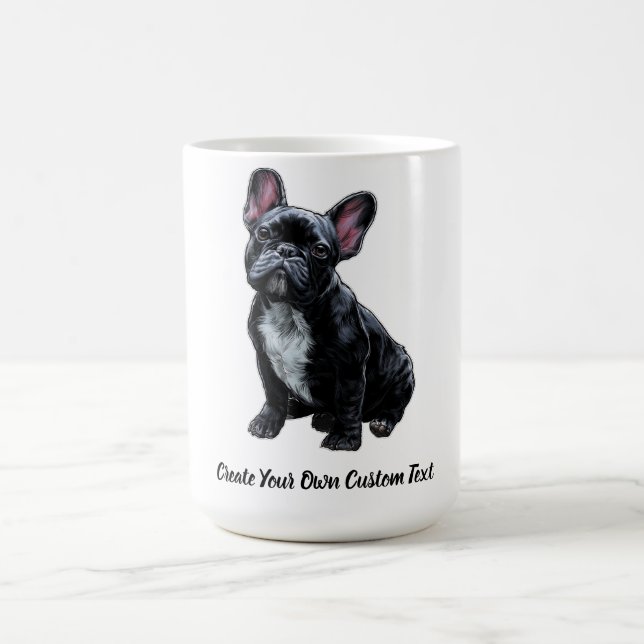 Fransk Bulldog Hund Skapa Din Egen Anpassad Text  Kaffemugg (Center)