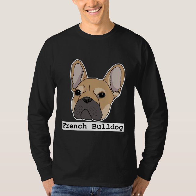 Fransk Bulldog-Hund T Shirt (Framsida)