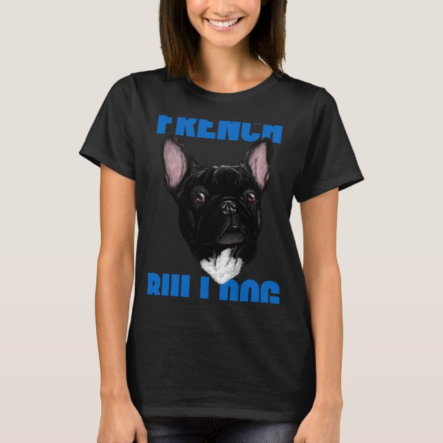 Fransk Bulldog-Hund T Shirt (Framsida)