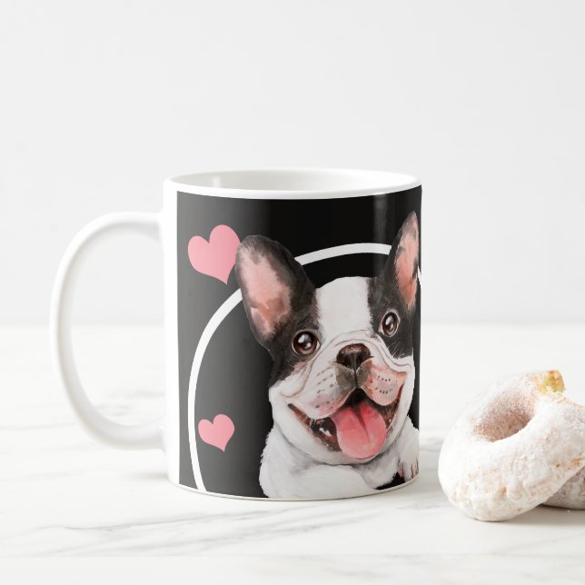 Fransk Bulldog-Hund varje gång du gör Kaffemugg (Med munk)