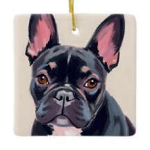 Fransk Bulldog Hund Vattenfärg Husdjur Målning