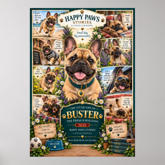 Fransk Bulldog Hundaffisch | Busters Lilla Liv Poster