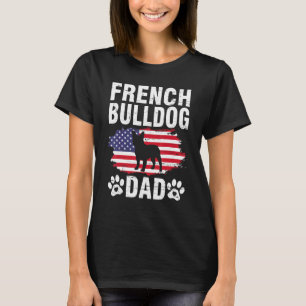 Fransk Bulldog Hundar Pappa Lycklig Far Hundar Dad T Shirt