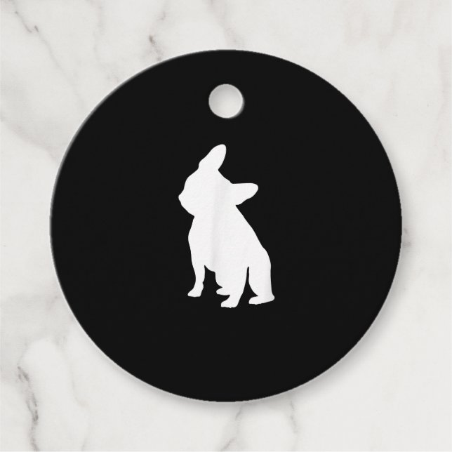 Fransk Bulldog huvud Lutningsapparat, frenchie Hea Gåvor Etiketter (Framsida)