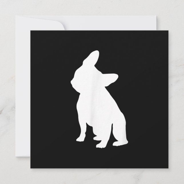 Fransk Bulldog huvud Lutningsapparat, frenchie Hea Julkort (Framsida)
