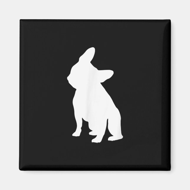 Fransk Bulldog huvud Lutningsapparat, frenchie Hea Magnet (Framsidan)