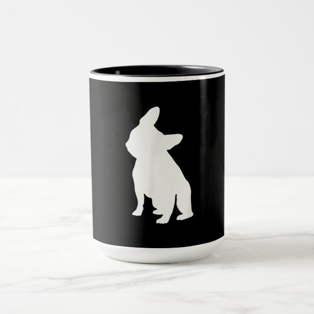 Fransk Bulldog huvud Lutningsapparat, frenchie Hea Mugg (Center)