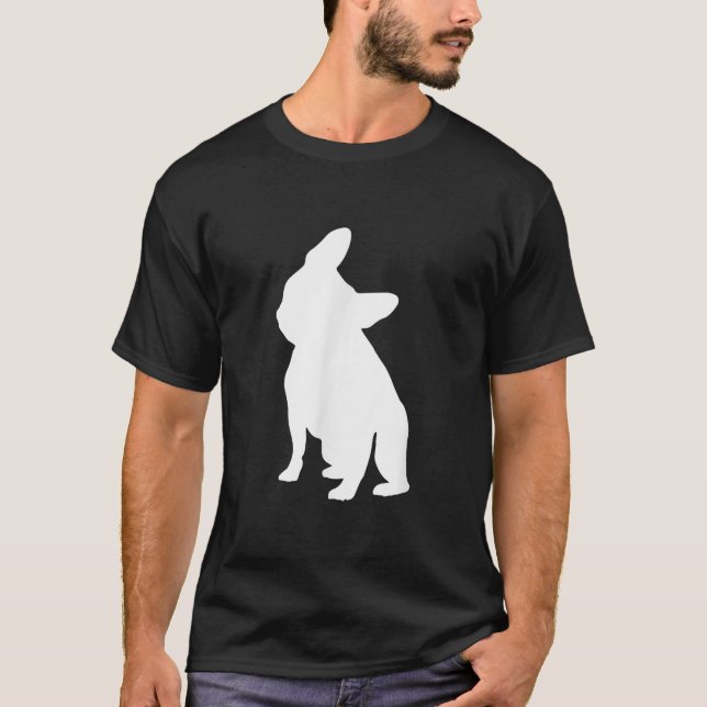 Fransk Bulldog huvud Lutningsapparat, frenchie Hea T Shirt (Framsida)