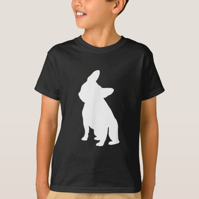 Fransk Bulldog huvud Lutningsapparat, frenchie Hea T Shirt (Framsida)