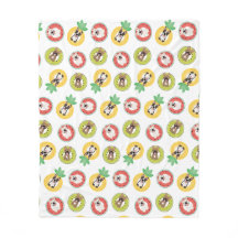 Fransk Bulldog i Fruit Bassäng Flyter Mönster