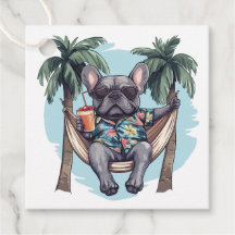 Fransk Bulldog I Hawaiiansk Top