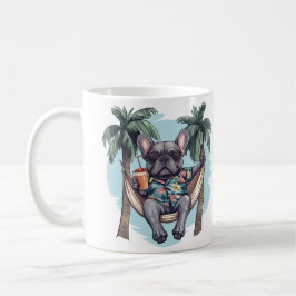 Fransk Bulldog I Hawaiiansk Top Kaffemugg