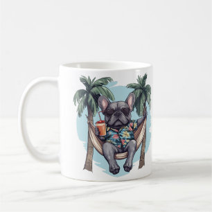 Fransk Bulldog I Hawaiiansk Top Kaffemugg